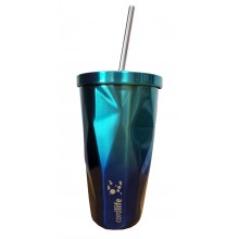 Stainless Steel Tumbler with Metal Straw (Laser Engrave)